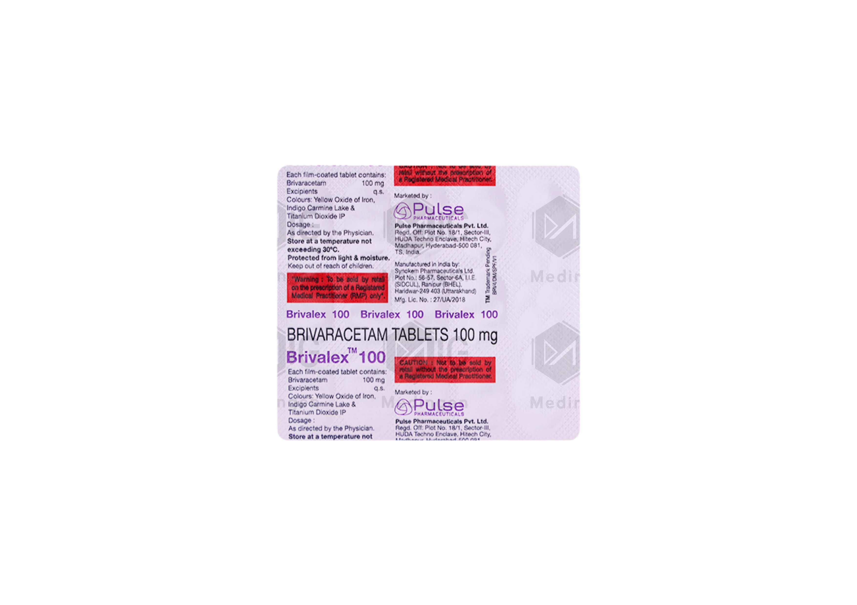 BRIVALEX 100MG